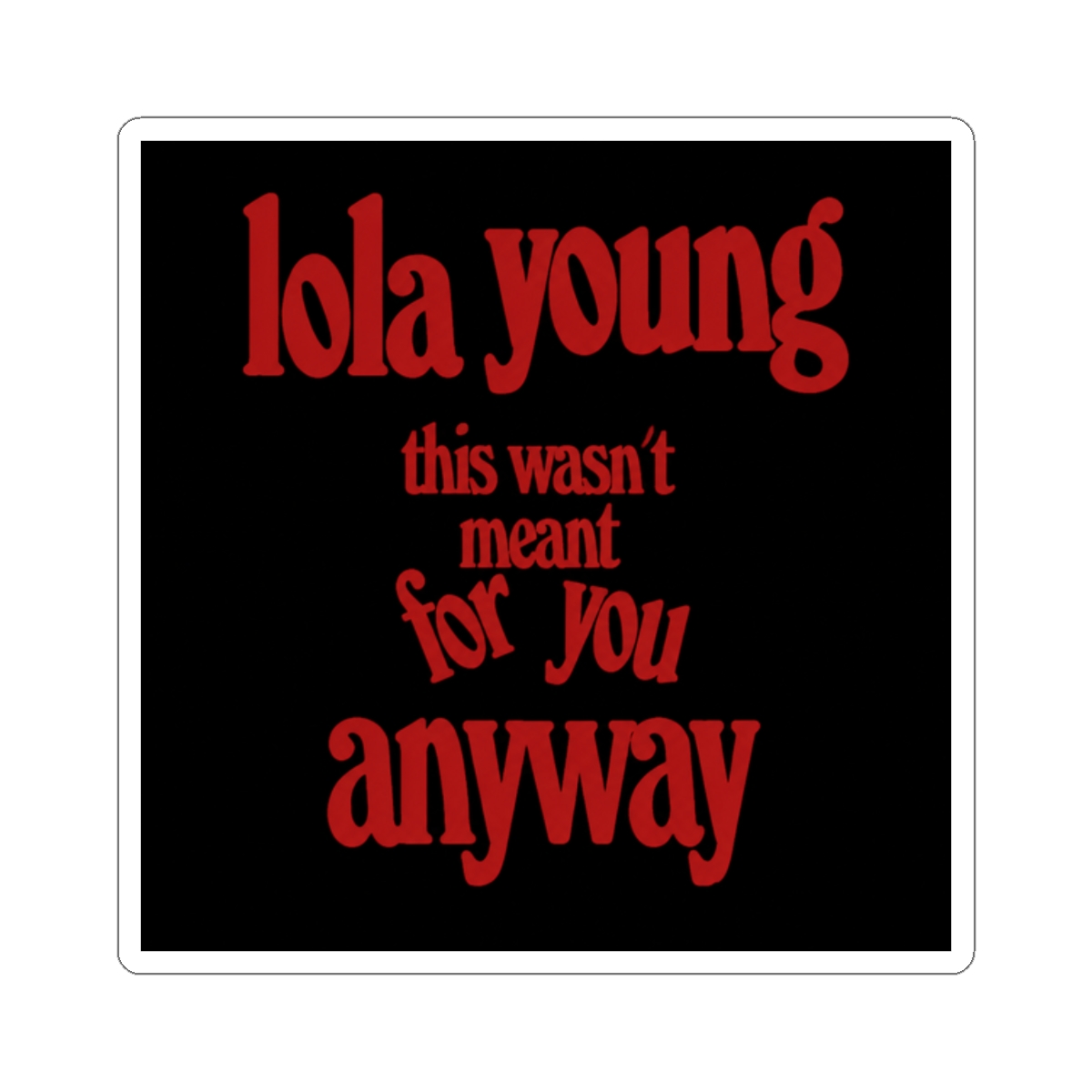 Lola Young - Silhouette Sticker - alternate angle 3, merchandise