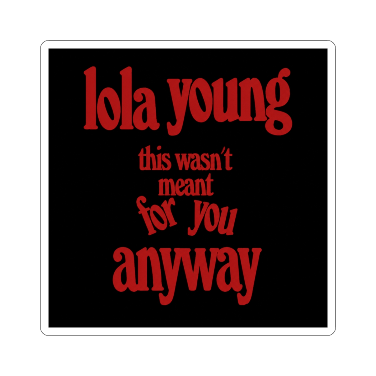 Lola Young - Silhouette Sticker