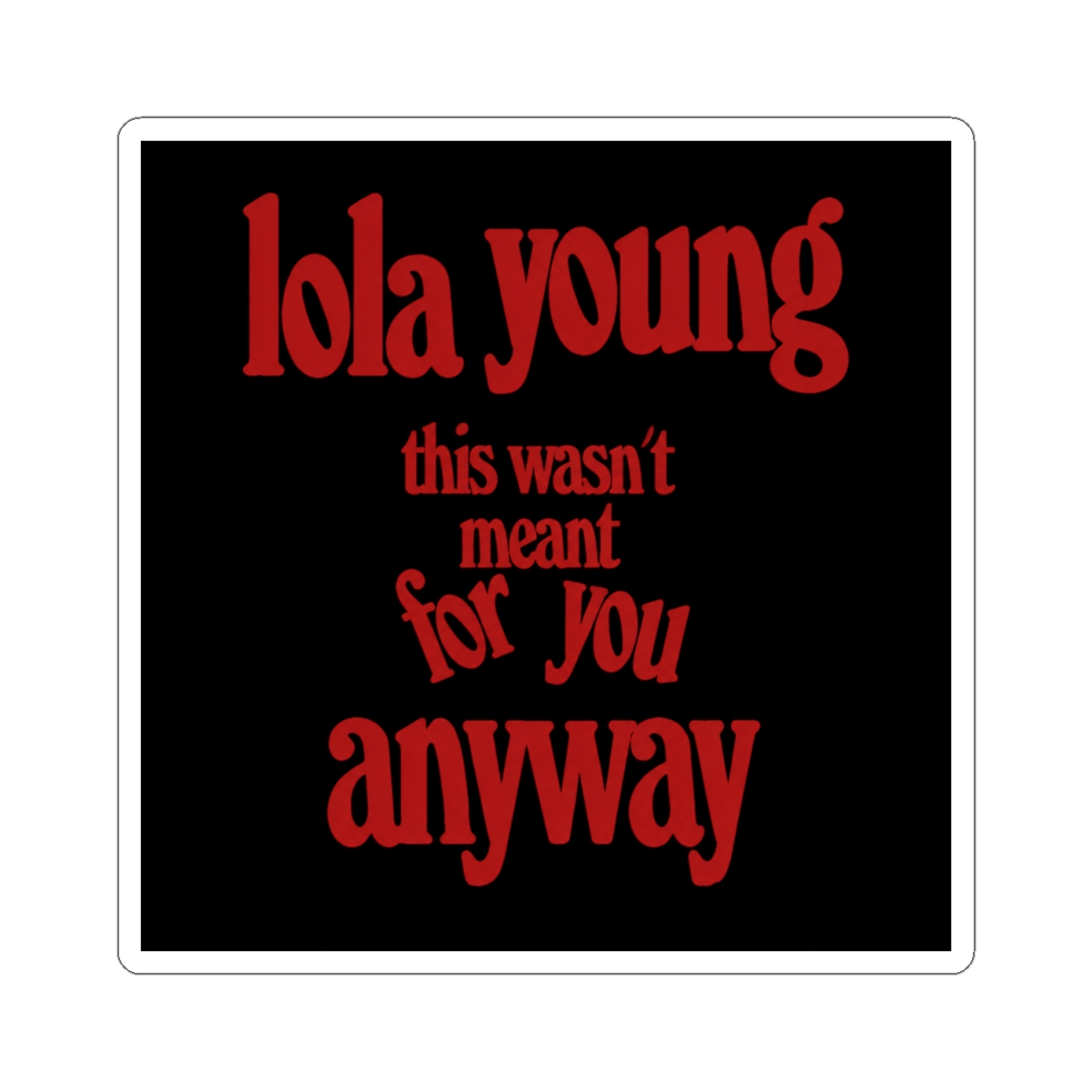 Lola Young - Silhouette Sticker - alternate angle 1, merchandise