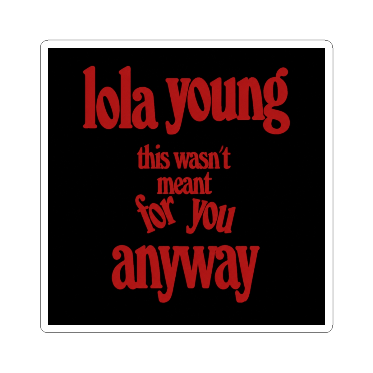 Lola Young - Silhouette Sticker