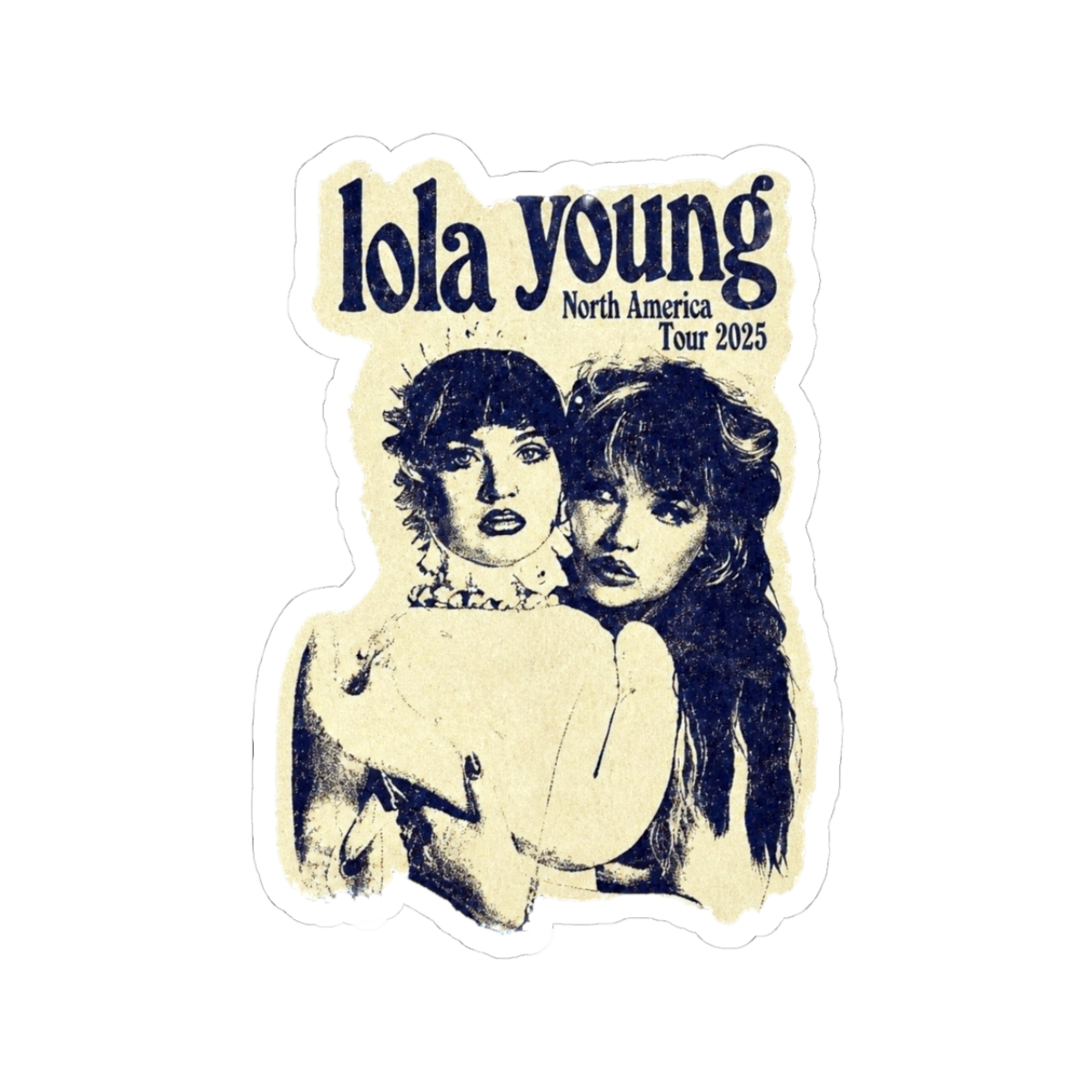 Vintage Lola Young Tour Dates Sticker