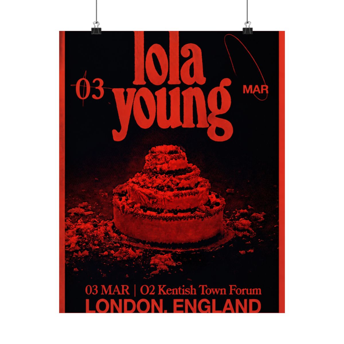 London Tour Print | Lola Young - alternate angle 2, merchandise